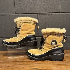 Sorel Tivoli 3 Brown Black Waterproof Winter Snow Boots Women’s 8